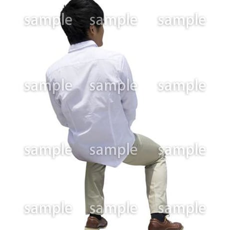 人物切抜き素材　座る人Ⅱ編　Q_523