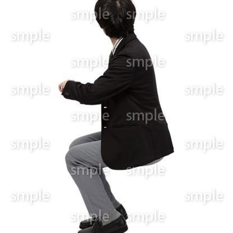 Cutout People　座る　男性　LL_145