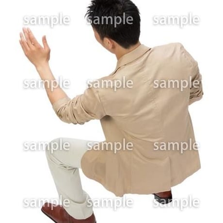Cutout People　鳥瞰　座る男性 　FF_420