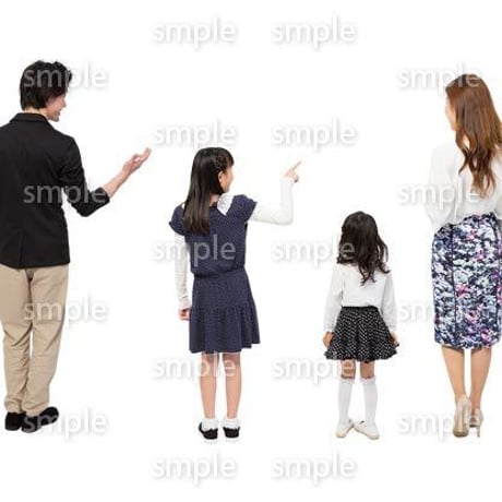 Cutout People　4人ファミリー　GG_345