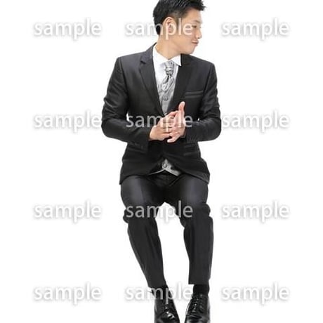 Cutout People　パーティー座る人　DD_411