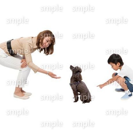 Cutout People　犬の散歩　II_483