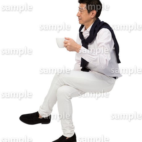 人物切抜きセット☆座る男性　1_set179