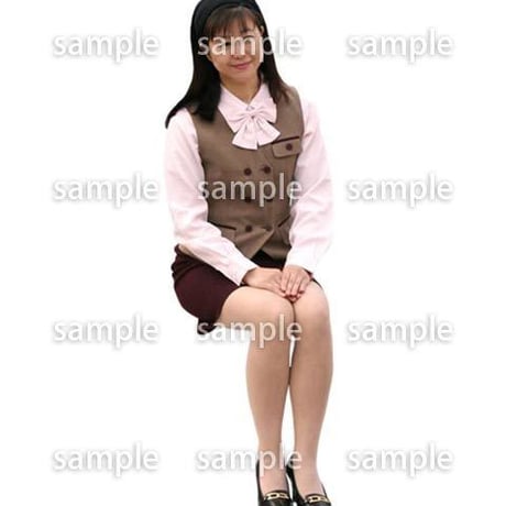 人物切抜き素材　座る人編　H_347