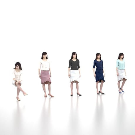 3D人モデルAポーズ　076_Yui