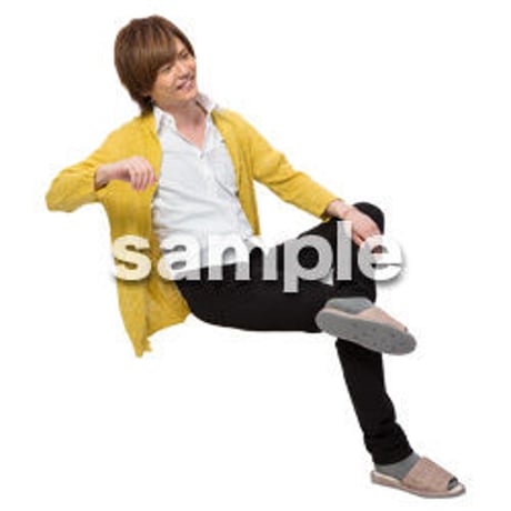 Cutout People　座る　男性　LL_411