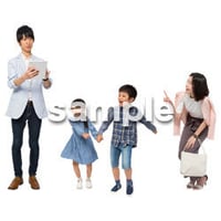 Cutout People　4人ファミリー　GG_456