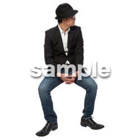 Cutout People　座る　男性　LL_156
