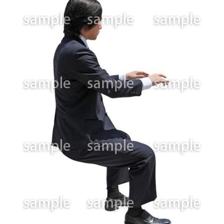 人物切抜き素材　座る人Ⅱ編　Q_357