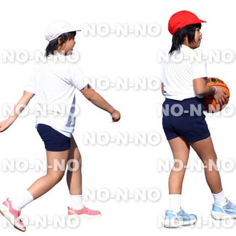 人物切抜きセット☆体操服の小学生　1_set026
