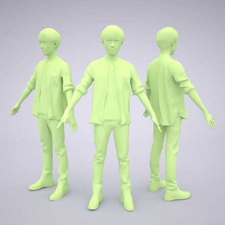 3D人モデルAポーズ　034_Toru
