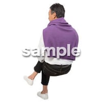Cutout People　座る　男性　LL_510