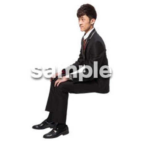 Cutout People　座る　男性　LL_023