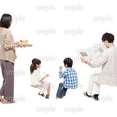 Cutout People　4人家族　II_354