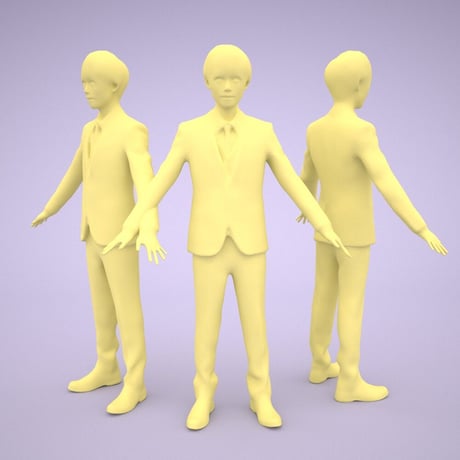 3D人モデルAポーズ　032_Toru