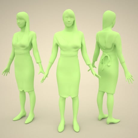 3D人モデルAポーズ　004_Rika