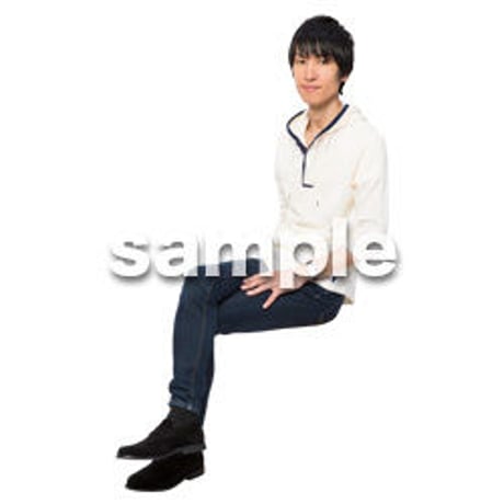 Cutout People　座る　男性　LL_367
