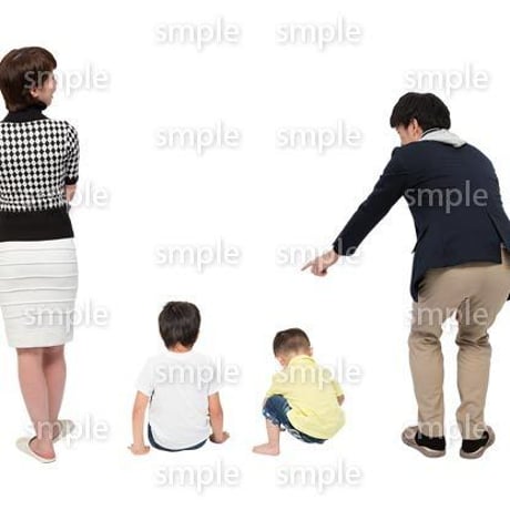 Cutout People　4人家族　II_330