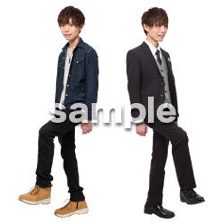 Cutout People　階段を上る動作　JJ_447