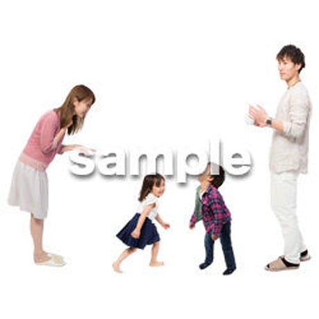 Cutout People　4人家族　II_333
