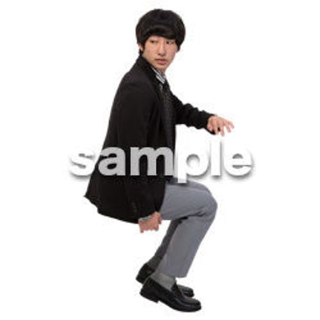 Cutout People　座る　男性　LL_144