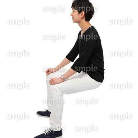 Cutout People　座る　男性　LL_178