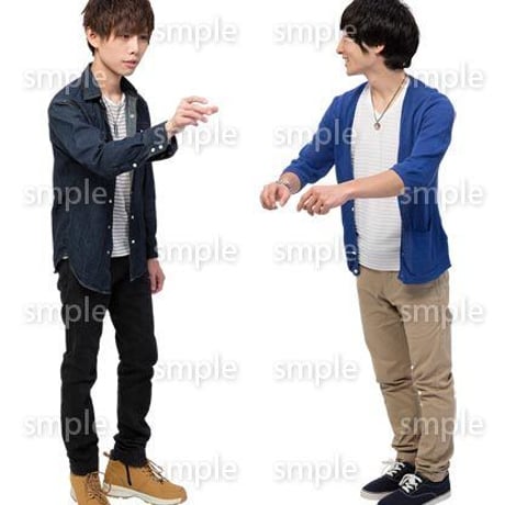 Cutout People　男性ペア　JJ_422