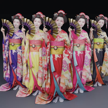 舞妓3Dモデル02