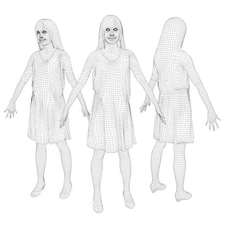 3D人モデルAポーズ　080_Yui
