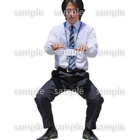 人物切抜き素材　座る人Ⅱ編　Q_375