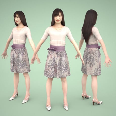 3D人モデルAポーズ　078_Yui