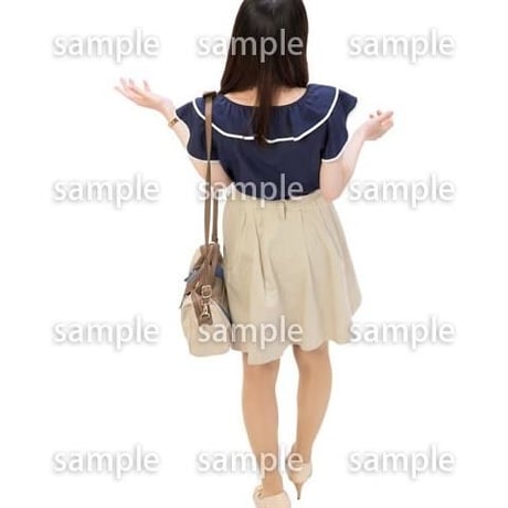 Cutout People　鳥瞰　人物 女性　FF_355