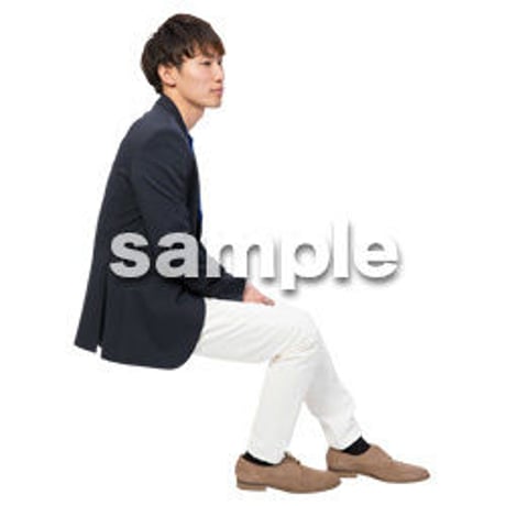 Cutout People　座る　男性　LL_208