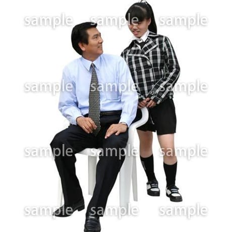 人物切抜き素材　ファミリー編　F_268