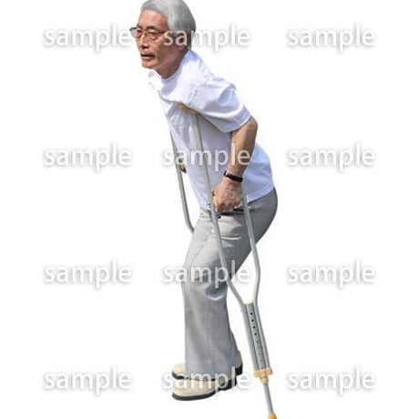 人物切抜き素材　シニア介護編　S_411