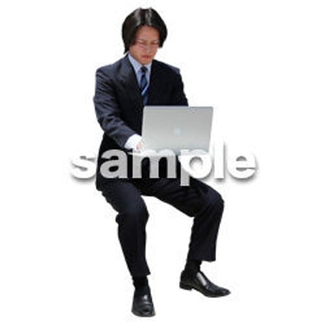 人物切抜き素材　座る人Ⅱ編　Q_355