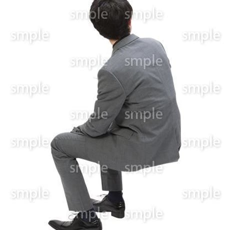 Cutout People　座る　男性　LL_105