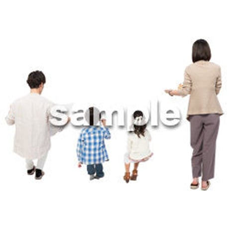 Cutout People　4人家族　II_355