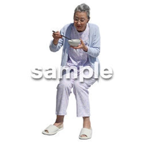 人物切抜き素材　シニア介護編　S_237
