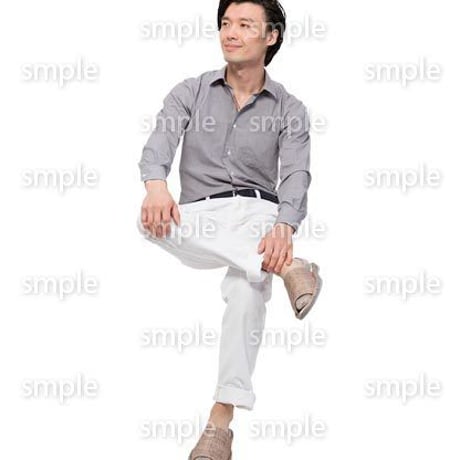 Cutout People　座る　男性　LL_266