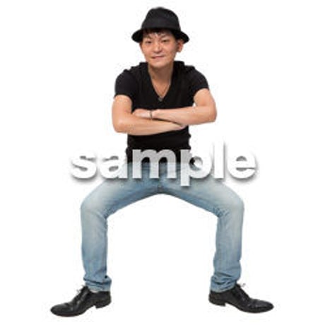Cutout People　座る　男性　LL_481