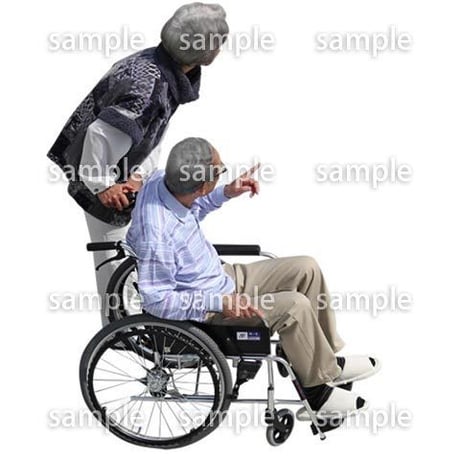 人物切抜き素材　シニア介護編　S_347