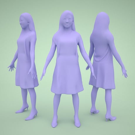 3D人モデルAポーズ　058_Mao