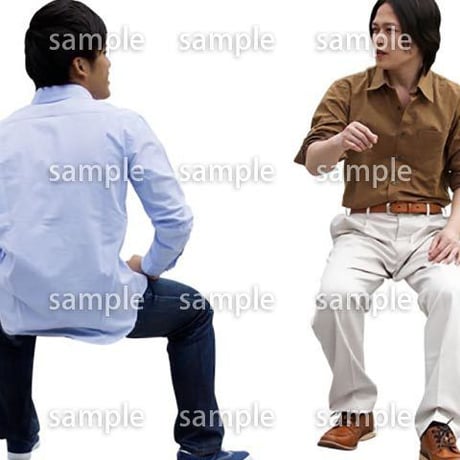人物切抜き素材　座る人Ⅱ編　Q_071