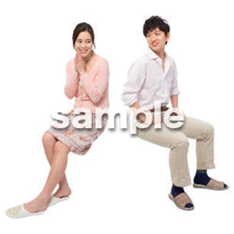 Cutout People　アットホーム　座る　II_392