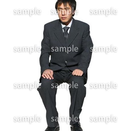 人物切抜き素材　座る人編　H_172