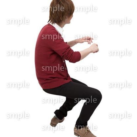 Cutout People　座る　男性　LL_439