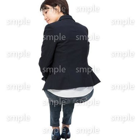 Cutout People　座る女性　KK_145