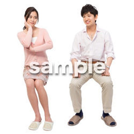 Cutout People　アットホーム　座る　II_391