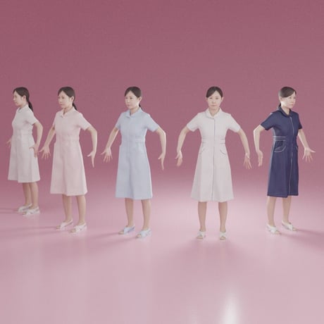 3D人モデルAポーズ　164_Mari